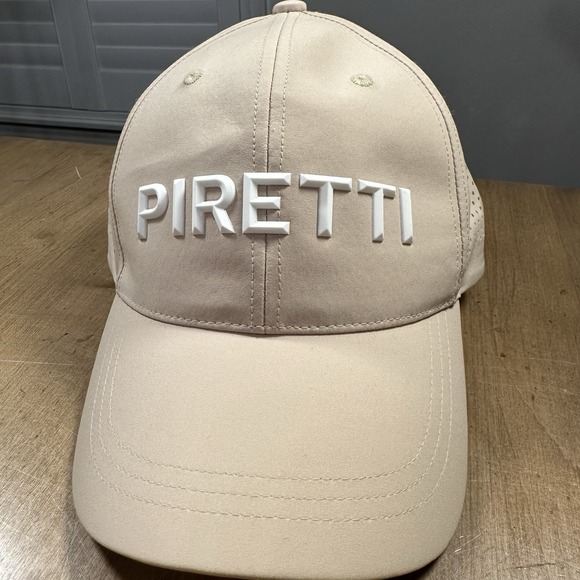 Piretti Hat Golf Performance Vented Spell Out Baseball Cap Adjustable - Picture 2 of 8